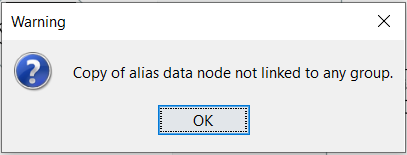 Warning message when copying an Alias (unlinked or copied without group)
